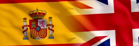 Waving,Spain,And,Uk,Flag